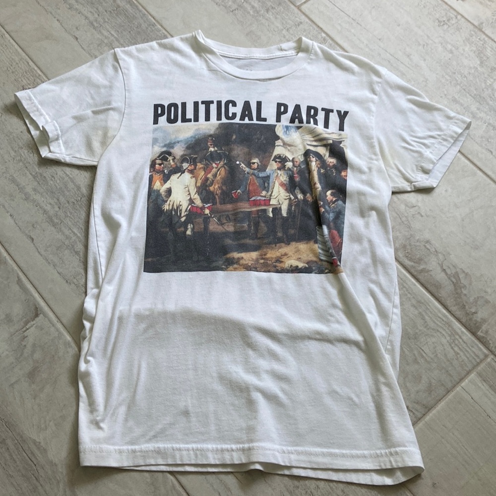 Riot Society political party white t-shirt